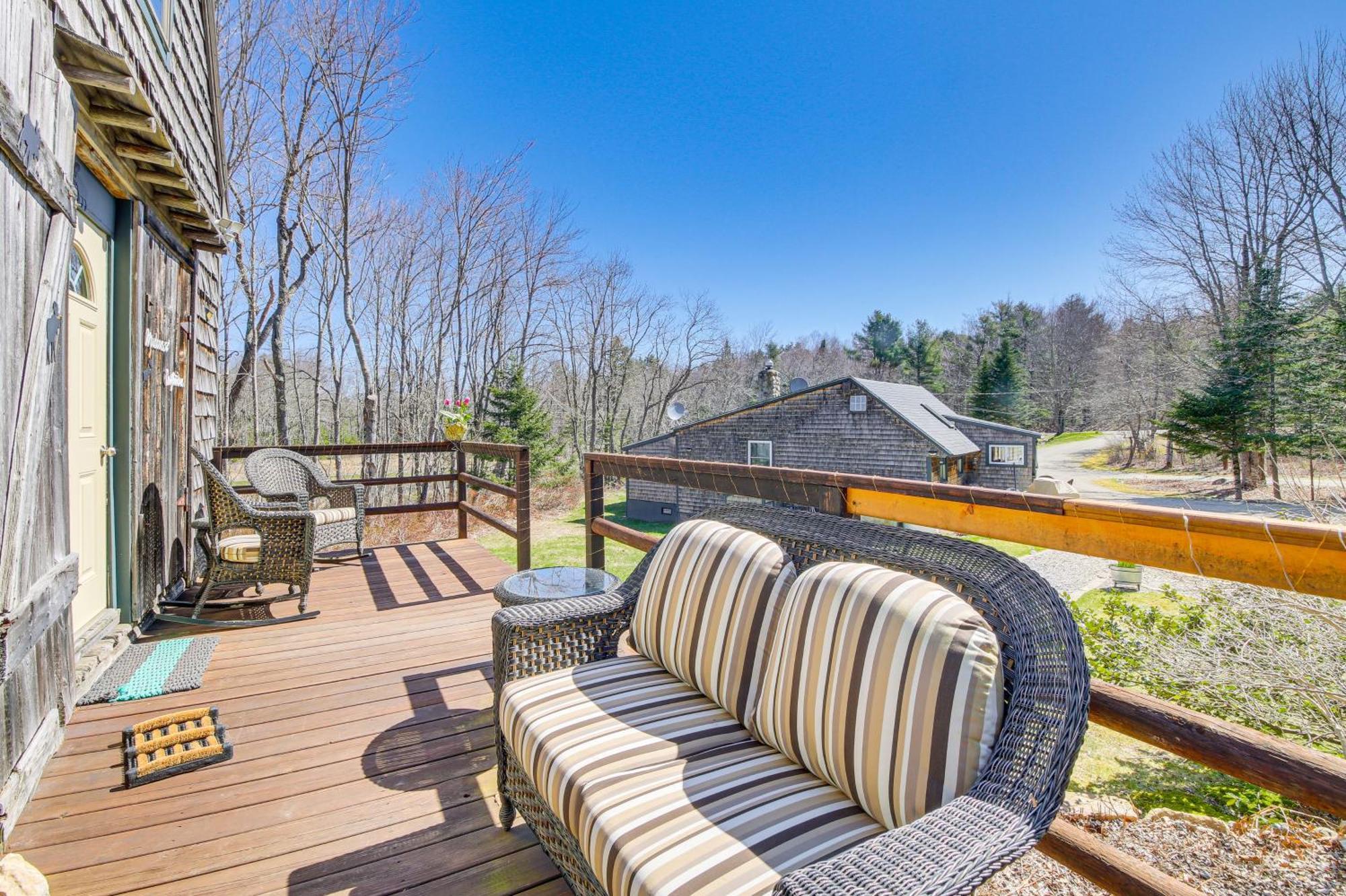 Rustic Searsport Cabin Loft And Sunroom On 10 Acres מראה חיצוני תמונה